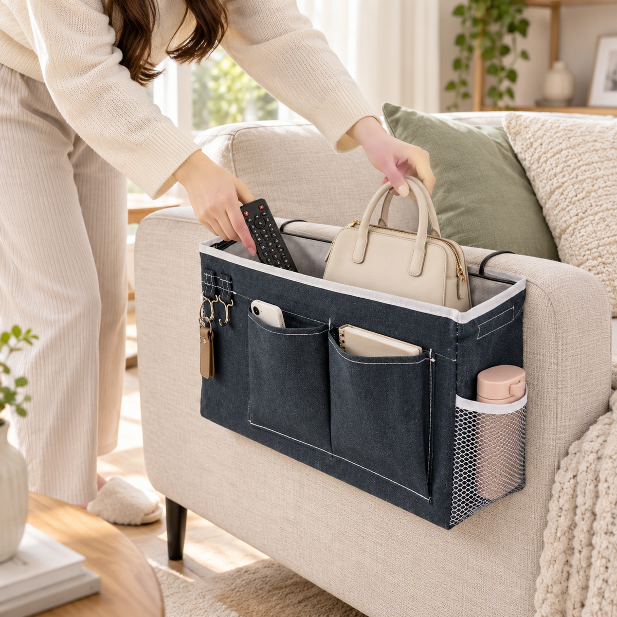 Hook-On Bedside Storage Caddy