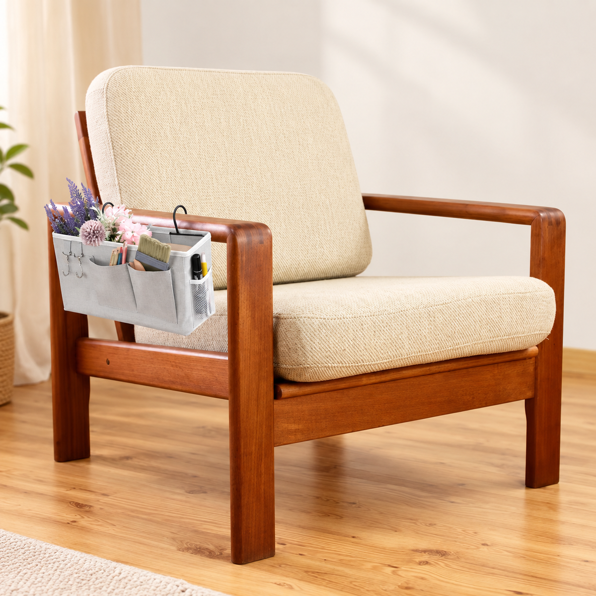 Bedside Hanging Organizer with Hooks