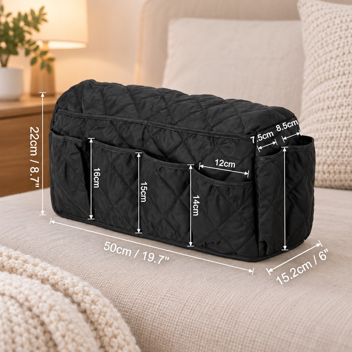 Non-Slip Sofa Armrest Organizer