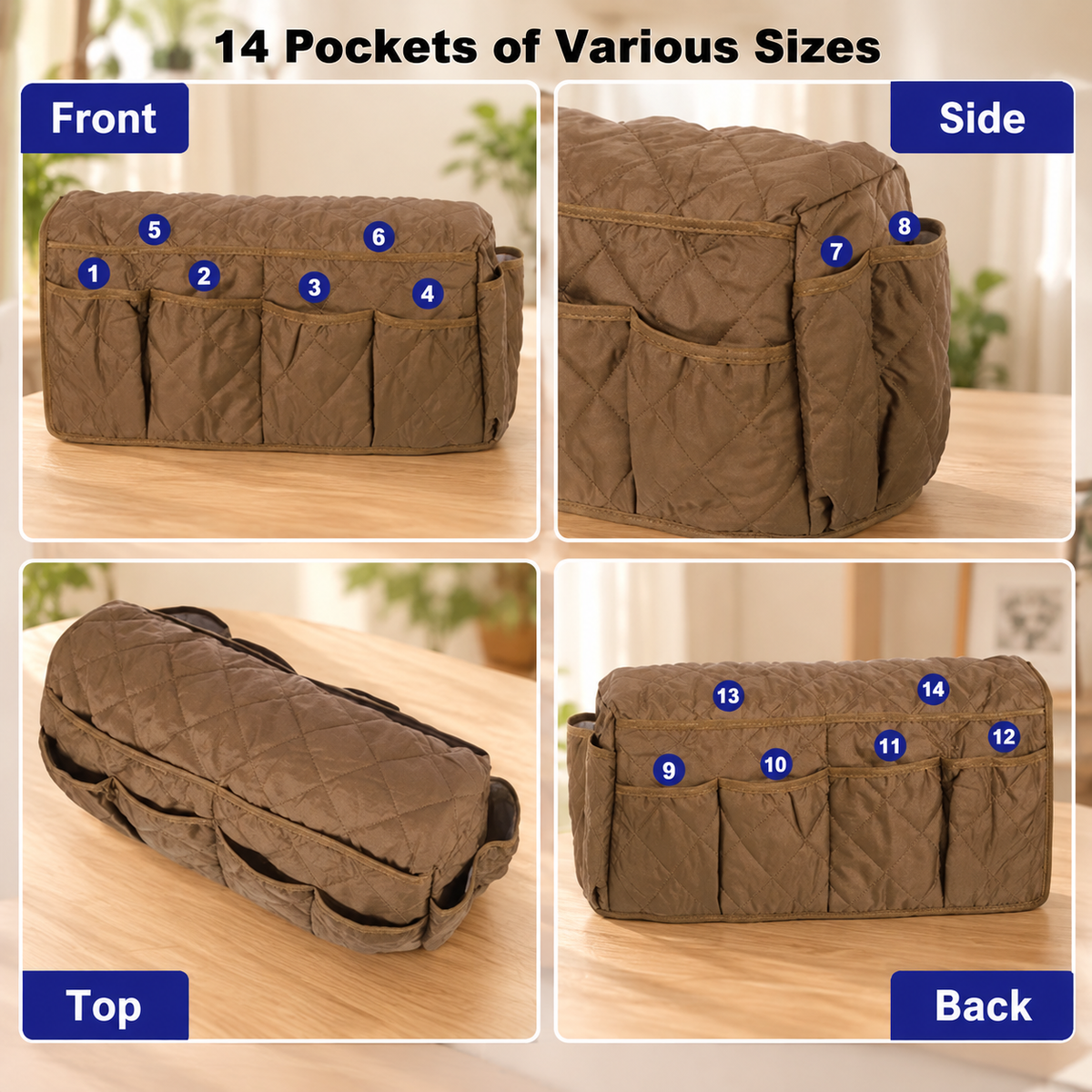 Non-Slip Sofa Armrest Organizer