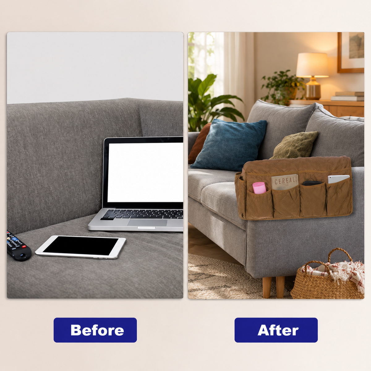 Non-Slip Sofa Armrest Organizer